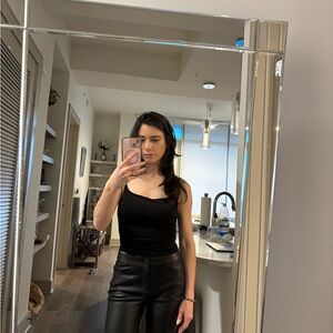 Nasty Gal Black Asymmetrical One-Shoulder Tank Top